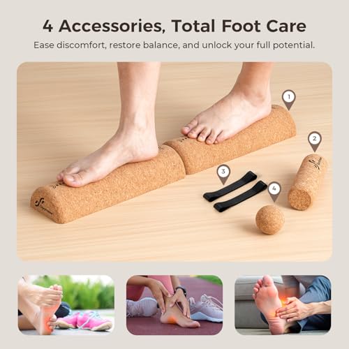 Sportneer Cork Balance Board, Foot and Ankle Strengthener Kit