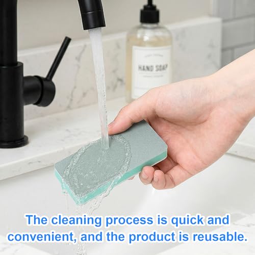 5Pcs Double Sided Aquarium Sponge Brush, Dual-Action Fish Tank Glass Scraper and Sponge for Aquarium Glass, Home Kitchen(Green)
