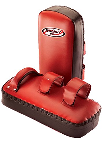 Thai Kick Pads in Leather Red