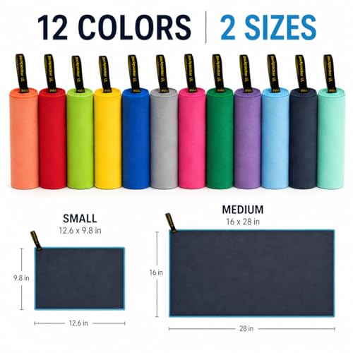 Elite Trail Magic Backpacking Ultralight Quick Dry Microfiber Soft Fast Drying Hand and Face Towel Wash Cloth Camping Yoga Hiking Active Lifestyle Small - color: Navy