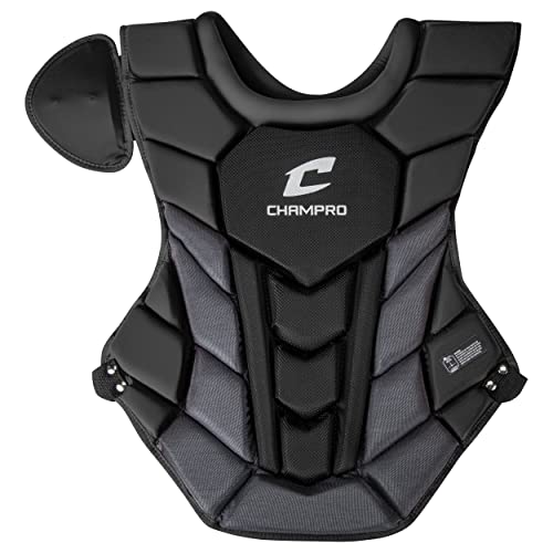 Champro Optimus Pro Plus Chest Protector - color: Black, size: Intermediate (15.5")