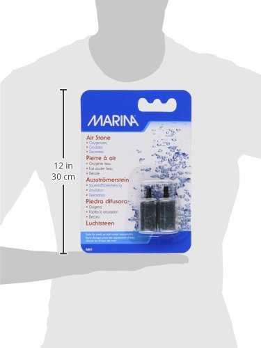 Elite 1-Inch Cylinder Air Stone, 2-Pack,black - size: 2 per Pack