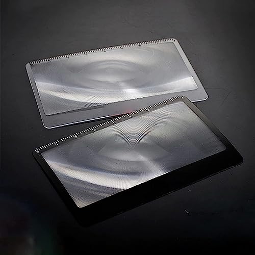 Credit Card Size 3X Magnifiers, Each Magnifier for Use as Magnifying Glass, Reading has 3X Fresnel Lens, Pocket Magnifier, Reading Magnifier for Menus or can use as Accessory for ID Badge Holders