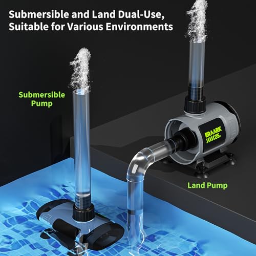 650GPH Submersible Water Pump 25W Ultra Quiet Small Fountain Pump with control box can control the water flow and adjust the flow rate for Aquariums, Fish Tank, Pond, Hydroponics (Black)