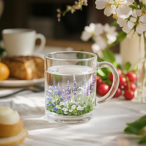 UV DTF Cup Wraps Transfer Stickers Flower Cluster Pattern, 10 Sheets Waterproof Custom Vinyl Transfer Sticker 16oz Coffee Glass Cup Tumbler Bottle Mug Decals for Men Women - style: Flower cluster