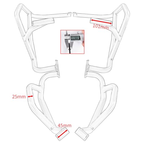 Motorcycle Crash Bars Enigne Guards for CFMOTO CF 450MT 450 MT 2024 2025 Extension Steel Bumper Body Side Frame Work Highway Falling Protection (Upper+Lower)