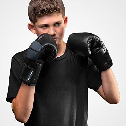 Hayabusa S4 Kids Boxing Gloves for Boys and Girls - color: Black, size: 6oz