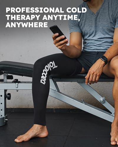 Full Leg Ice Pack Wrap, 360° Entire Leg Gel Cold Therapy Sleeve with Strap | 360° Entire Leg Coverage, Expert-Grade Gel, Stay Flexible Frozen, Leak-Proof, Hot & Cold Therapy, Leg Muscle Recovery - size: Large