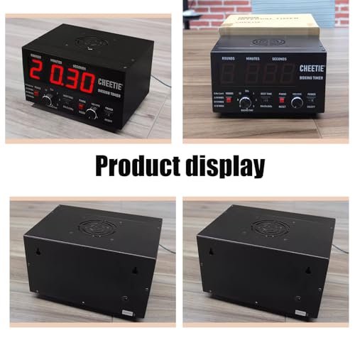 Classic Boxing Interval Timer, Professional Gym Timer with Time Progress Bar, 30s-10min Workout,1-12 Challenge Rounds, 0/30/60s Rest Time, Adjustable Buzzer, for Muay Thai/MMA/Kickboxing