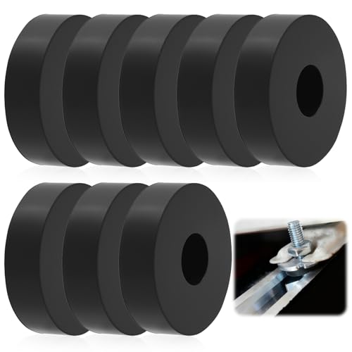 8 Pcs Rubber Anti Vibration Pads, 1.5 Inch OD 0.5 Inch ID 0.4 Inch Thick Rubber Washers and Spacers, Vibration Damping Pads for Washing Machine and Mechanical Equipment, Isolation Blocks