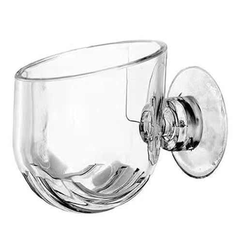Naroote Suction Cup Aquarium Planter Transparent Acrylic Plant Holder 48x49 mm with Wide Sloped Openings for Fish Tank Shrimp Fry Xmas Moss (Large Size)