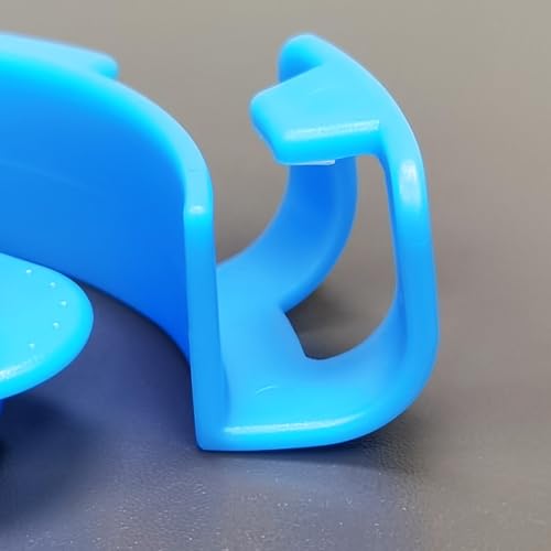 FixtureDisplays® Adjustable Plastic Fish Tank Pipe Holder Fixed Clips, Aquarium Water Pipe Link Fixing Frame, Blue Curved Pipe clamp for Most of The Soft Water Pipes in The Fish Tank 22139-NPF