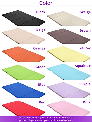 KaRaDaStyle Gymnastics Mat Folding Stretch Mats 71"x39"x2" Exercise Muscle Training Children Play Horizontal Bar Mat Yoga Sports Soundproof Home Use - color: AquaBlue/4-fold