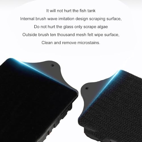 Black Plastic Aquarium Magnetic Cleaning Tool Floating Design Moss Remover Fish Tank Cleaner