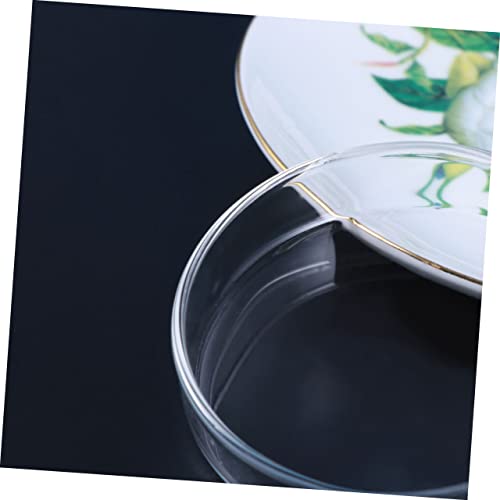 FOMIYES Clear Glass Shrimp Feed Dish for Fish and Reptiles Durable Crystal Feeding Bowl for Aquariums Smooth Surface Enhances Tank Aesthetics Multipurpose Use for Shrimp Fish and More