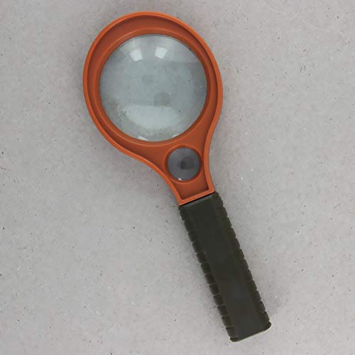 Othmro 1Pcs QK-5002 Magnifier 10X 15X Magnifying Glass Handheld Magnifying Tool with Plastic Handle Lens Diameter 50mm 15mm - color: 10x 50mm