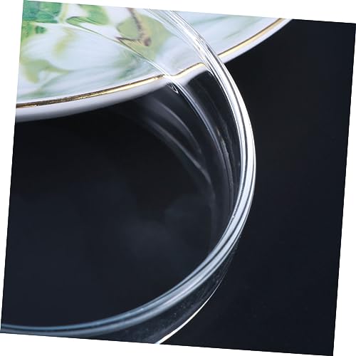 Toddmomy Clear Glass Shrimp Feed Dish Small Fish Feeding Bowl Durable Glass Feeder for Shrimp Fish and Reptiles for Aquariums and Home Decor