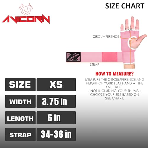 Kids Boxing Handwraps Kids Fist Protector Inner Gel Gloves Quick Wraps for Punching Great for MMA Training - color: Pink