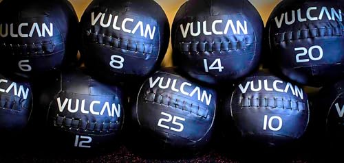 VULCAN Soft Medicine Ball – Durable High-Performance Weighted Exercise Ball for Core Workouts, Wall Ball Throws, Squats, and Partner Drills | Ideal for Home Gym and Functional Fitness Training - style: 18 lb Medicine Ball