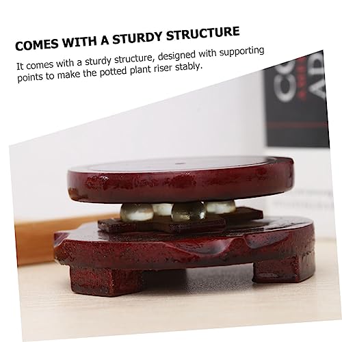 Round Rotating Display Stand for Mini Plants and Decor Sturdy Base for Indoor Gardens Tabletop Showcase and Home Decoration Rustic Table Stand for Display