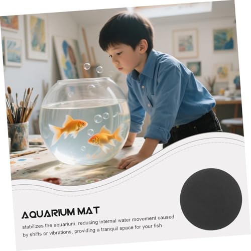 Non-Slip Under Aquarium Mat Fish Pad for Micro Landscape Bottles Shockproof Cushion for Stability and Furniture Protection - size: 25.00X25.00X1.00CM