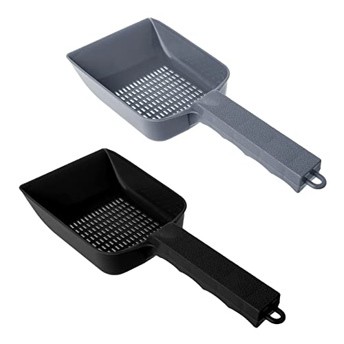 for Litter Scoop Plastic Pet Shovel for Dog Sand Sifter Poop Sieve Cleaning Tool with Hanging Hole Easy to Clean Supplies Pet Supplies Pet Supplies Amphibians Supplies Pet Pet, gray