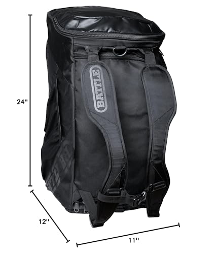 Battle Sports Vault Duffle Bag - Gym Duffle Bag with Vented and Expandable Pockets, Adjustable Shoulder Straps, Top Grab Handle, Made with Durable Material, Football Accessory, Gym or Carry On Bag