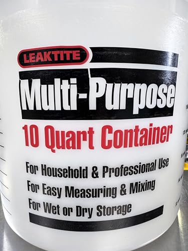 Leaktite 10 Qt. Clear Plastic Bucket with Measuring Increments - 1 Each