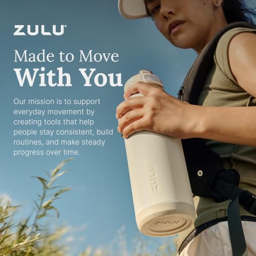 ZULU Powerfill Pro 40oz Stainless Steel Sip or Chug Water Bottle, Sherbert - color: Sherbert, style: 40oz