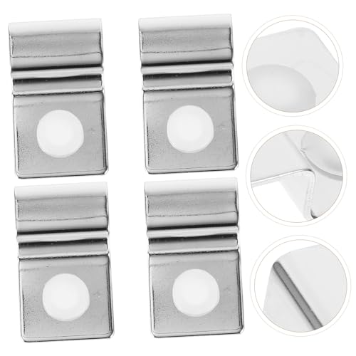 Ipetboom 3sets Stainless Steel Aquarium Clips 10mm Easy Install Tank Mounting Clip for Glass Cover 4pcs*3