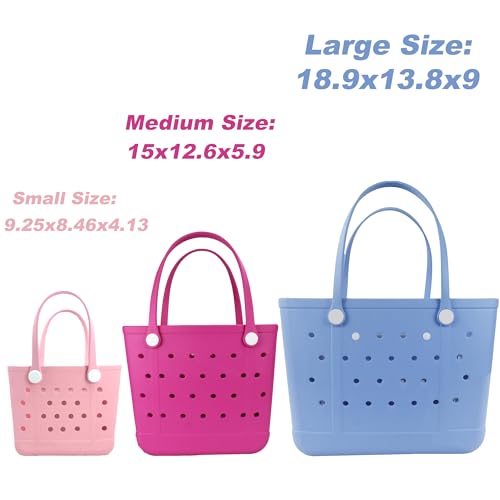 Beach Tote Pool Bags, XL Beach Bag 18.9x13.8x9 Inch|Medium Tote Bag 15x12.6x5.9 Inch|Small Boat Bag 9.25x8.46x4.23 Inch