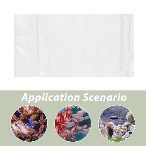 50pcs Plastic Fish Transport Bags 30x60cm Oxygen Seal for Live Fish and Aquatic Plant Shipping for Aquarium and Hatchery Use