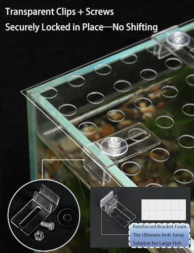 Transparent Fish Tank Lid, DIY Feeding Window,Cuttable Polycarbonate Aquarium Cover, Anti-Jump Fish Tank Top Cover Plate, for Open Aquarium(80X40cm/31.5X15.7in)