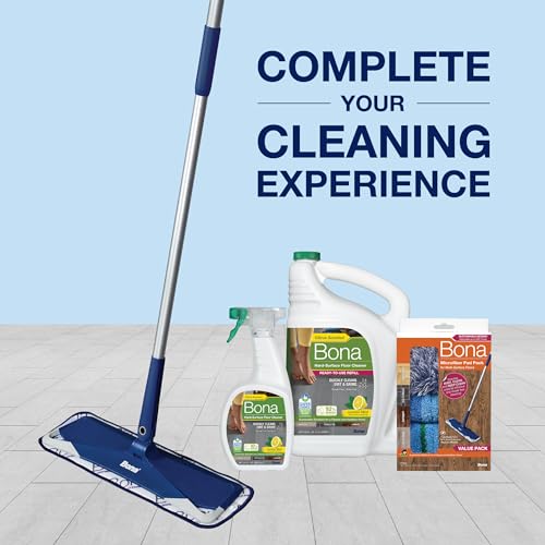Bona Multi-Surface Floor Cleaner Spray - 32 fl oz - Lemon Mint Scent - Refillable - Residue-Free Floor Cleaning Solution for Stone, Tile, Laminate, and Vinyl Floors (Pack of 2) - size: 32 Fl Oz (Pack of 2)