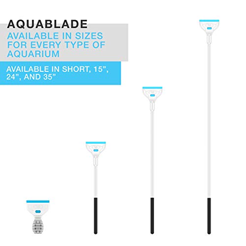 AquaBlade P - Acrylic Safe Aquarium Scraper w/ Plastic Blade, Long, 24-inches