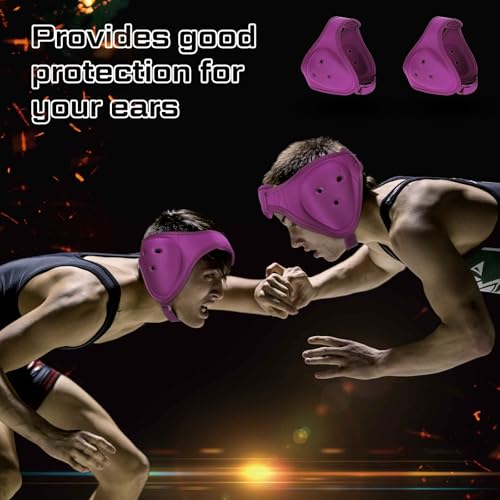 Jerify 2 Pcs Wrestling Headgear for Kid Youth, Purple - color: purple