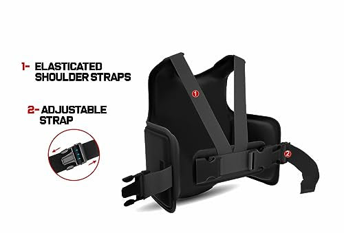 TMA Boxing Body Protector, MMA Kickboxing Muay Thai Boxing Chest Guard, Martial Arts Upper Body Ribs Protection Pad Chest Protector Heavy Hitter Boxing Body Protector Body Sparring - color: Black/Red