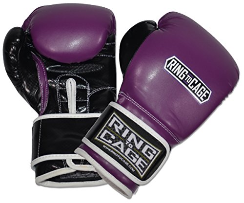 Gym Training Stand-Up Boxing Gloves - color: Purple/Black, size: Regular weighs 12oz