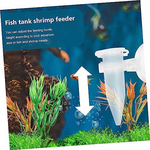 VICASKY 5pcs Mini Shrimp Feeder with Cup Automatic Fish Food Dispenser for Aquariums Easy to Clean and Observe for Shrimp and Fish Feeding
