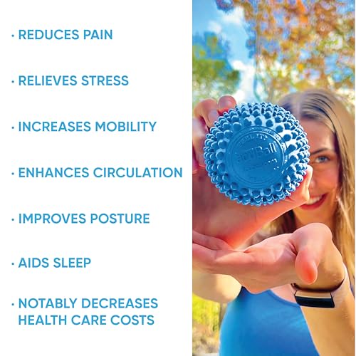 Dr. Cohen's acuball Heatable Deep Tissue Massage Ball - acuBall Trigger Point Massage Therapy for Myofascial and Stress Release and Exercise - Effective Back Massager Ball for Targeted Pain Relief - color: Acuball Large - Blue