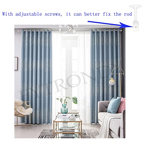 White Edition Stainless Steel Wardrobe Pipe, Closet Lever Support Rod Holder Socket Bracket (1-1/4 INCH 2 Pack)