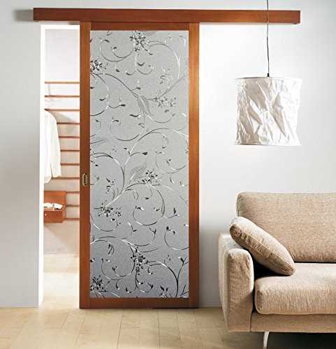 Window Privacy Film Static Cling Non-Adhesive Window Film Frosted Glass Bathroom Door Decoration Privacy Covering (17.7"x 78.7")
