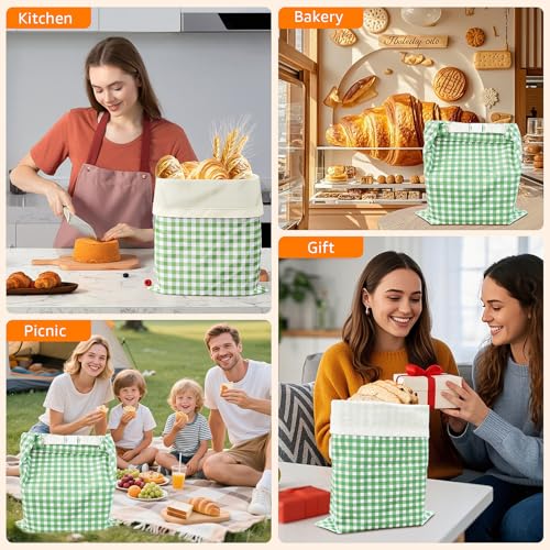 Large Beeswax Bread Bags for Sourdough, 13" W x 17" H Reusable Cotton Material, Ideal for Sourdough Bread Storage to Keep Fresh Lock Moisture Bread Boxes (2 Pack)