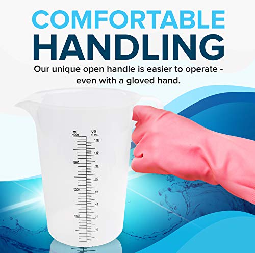 8oz (250 mL) Measuring Pitcher, Plastic, Multipurpose - Great for Chemicals, Oil, Pool and Lawn - Ounce (oz) and Milliliter (mL) Increments (1 cup)