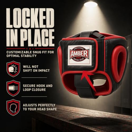 Amber Fight Gear Deluxe Headgear - size: X-Large