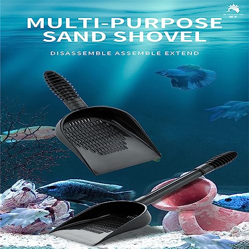 Aquariums Gravel Sand Shovel Fish Tanks Cleaning Tool with Ergonomic Handle Aquariums Cleaning Scooper Sifter Cleaner Aquariums Gravel Fish Tanks Cleaning Tool Pet Supplies