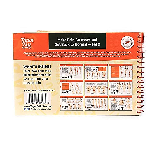 Tiger Tail Bundle: Tiger Ball 2.6 Foam Roller Ball with 55” Corded Rope + Happy Muscles Book