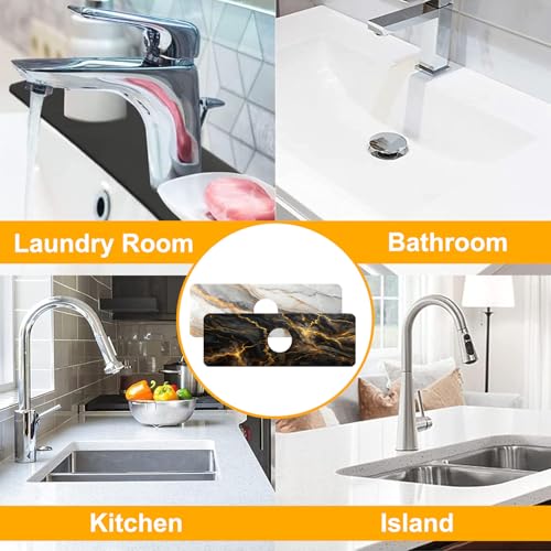 2 Pack Faucet Mat for Kitchen Sink Splash Guard Bathroom 15.5"X5.5"