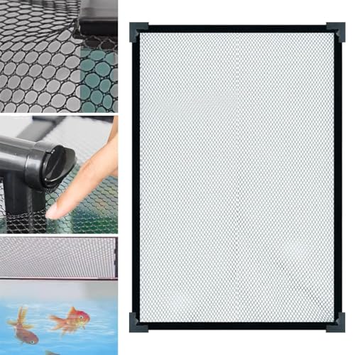 Aquarium Screen Top Cover Protective Net Anti Jumping Tear Resistant DIY Kit Fish Guard Easy to Use - size: 60cmx45cm
