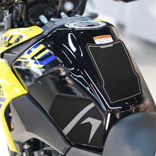Motorcycle Tank Pads Side Gas Knee Grip Protective StickerApplies to Suzuki V-Strom 250 DL250 (2018-2024) (black)
